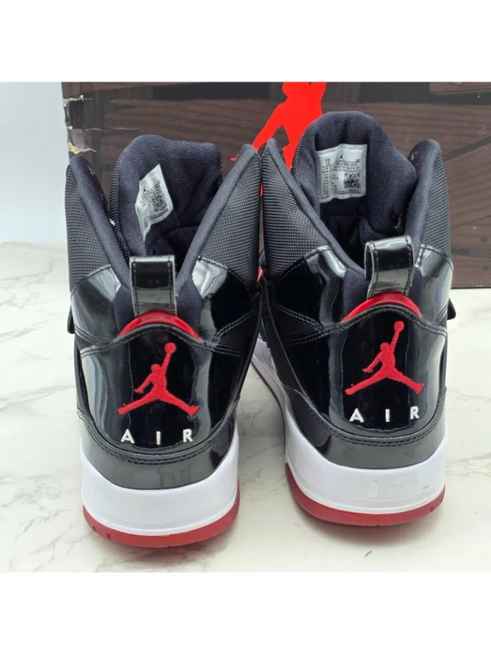 Nike Air Jordan Flight 45 High Bred Mens Size 13 Black Varsity Red White Sneaker